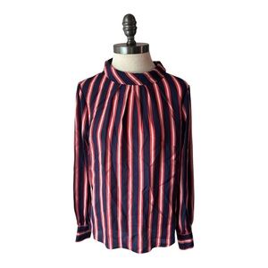 100% Silk Striped Biden Shirt Size US 8